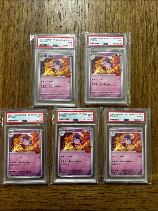 Pokemon Other - Pokemon PSA Graded 2023 Pokémon Drifblim Trick or Trade - Set include 5 cards